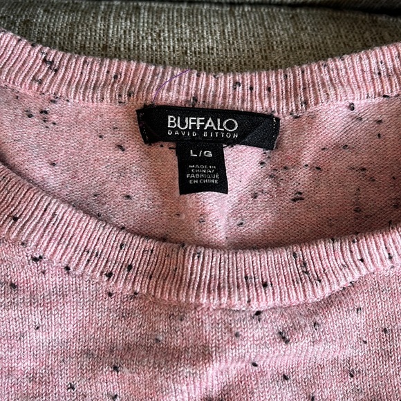 Buffalo Pink Sweater with black specs! - Picture 2 of 5